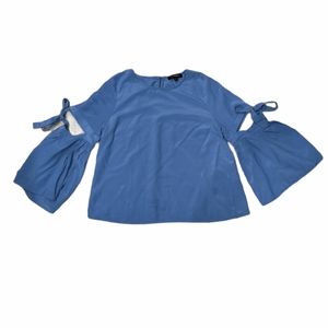 La Charme U Open Sleeve Boho Top sz M